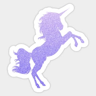 Pastel Purple Ombre Faux Glitter Unicorn Sticker